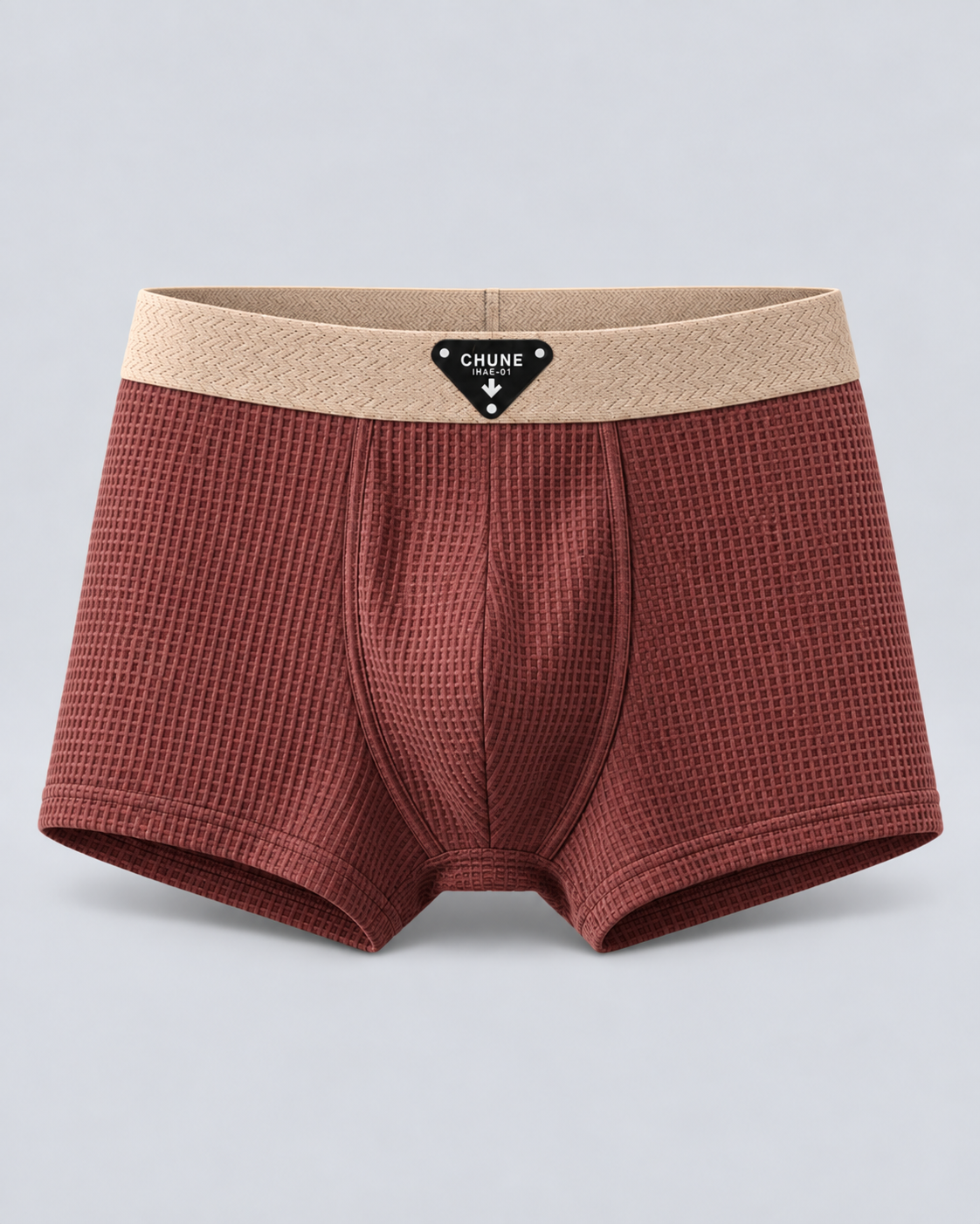Men's Waffle Cotton Knit Boxer Briefs | Comfortable 4-Way Stretch Fit