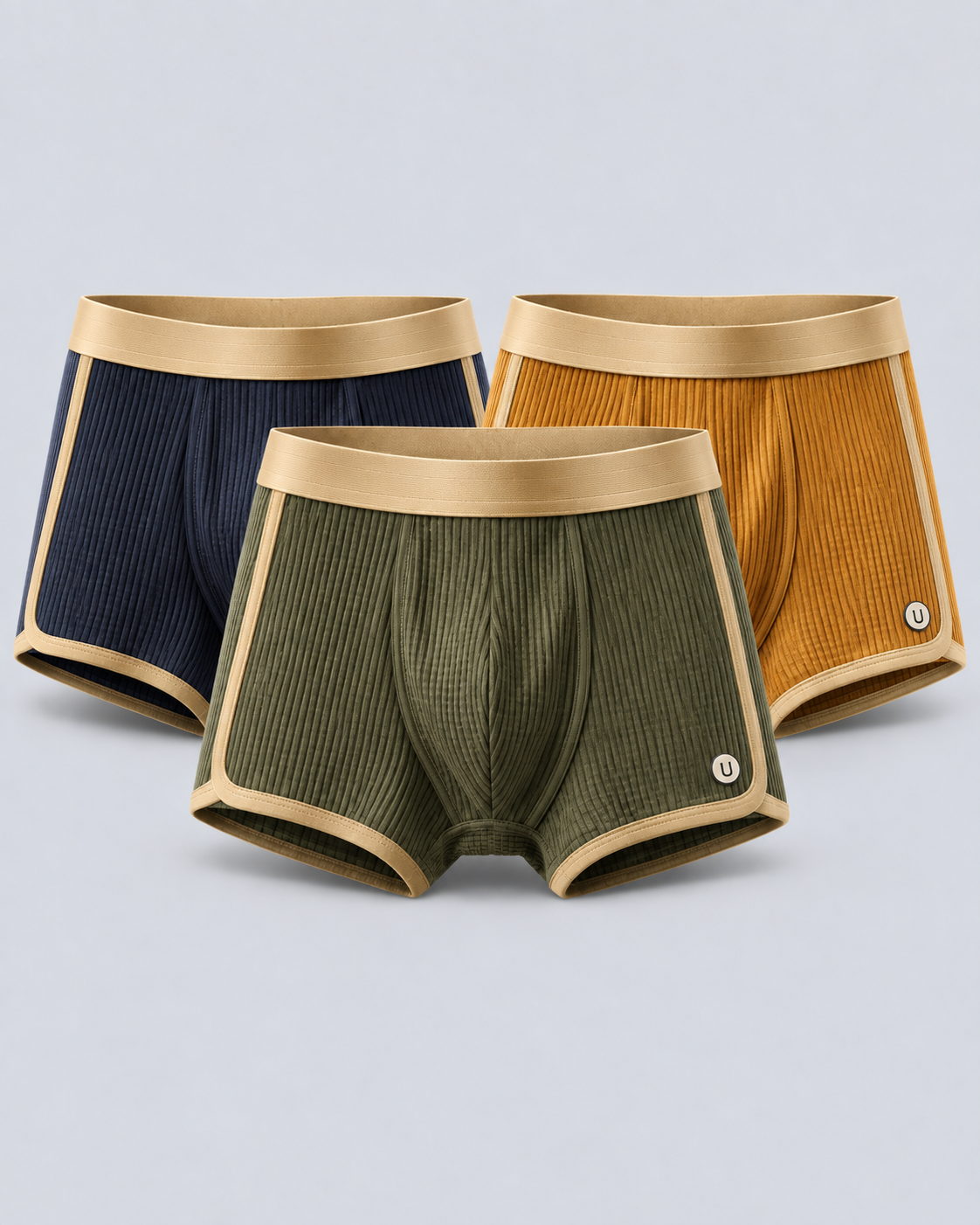 Men's Organic Cotton Boxer Briefs Set | Daily Wear Underwear