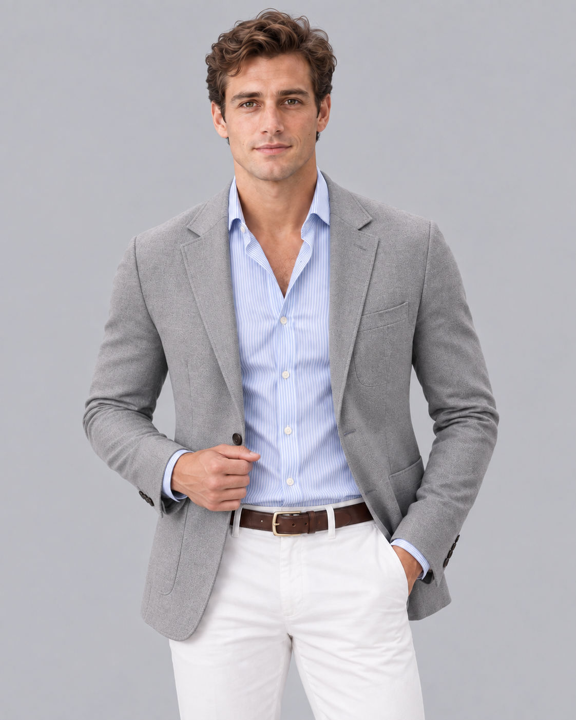 Men's Soft Knit Blazer Jacket | Tailored Fit