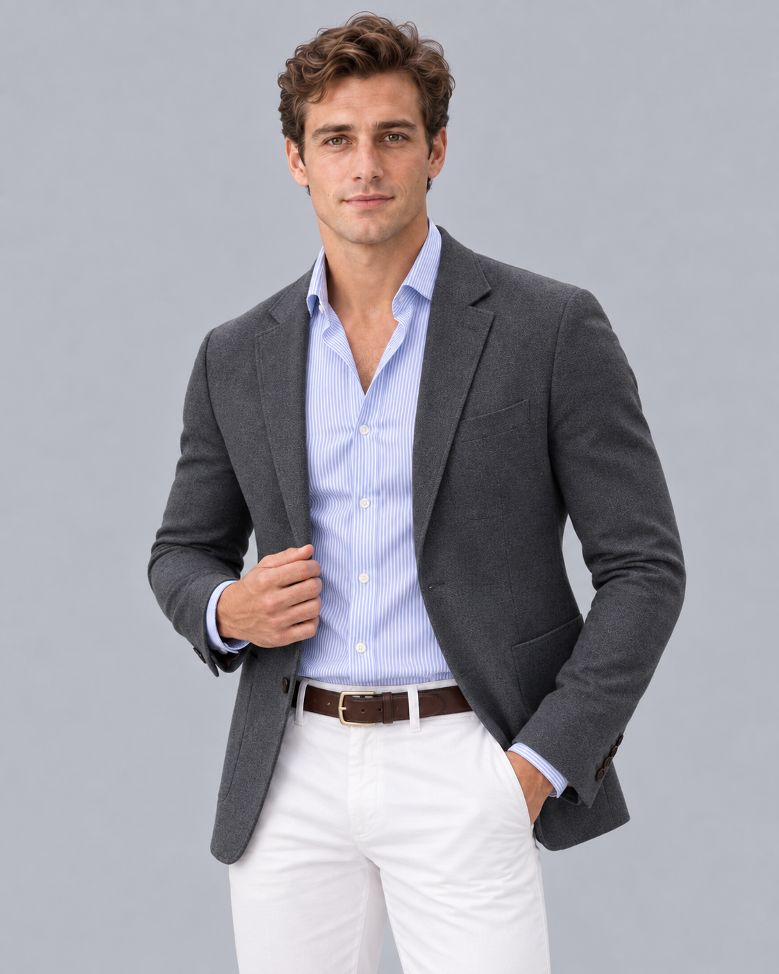 Men's Soft Knit Blazer Jacket | Tailored Fit