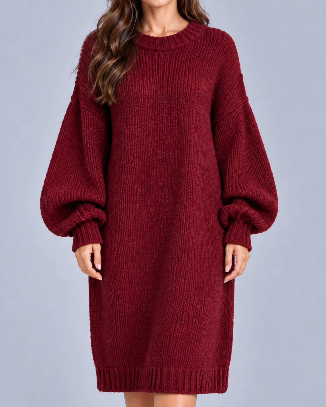 Women's Chunky Oversized Knit Maxi Dress