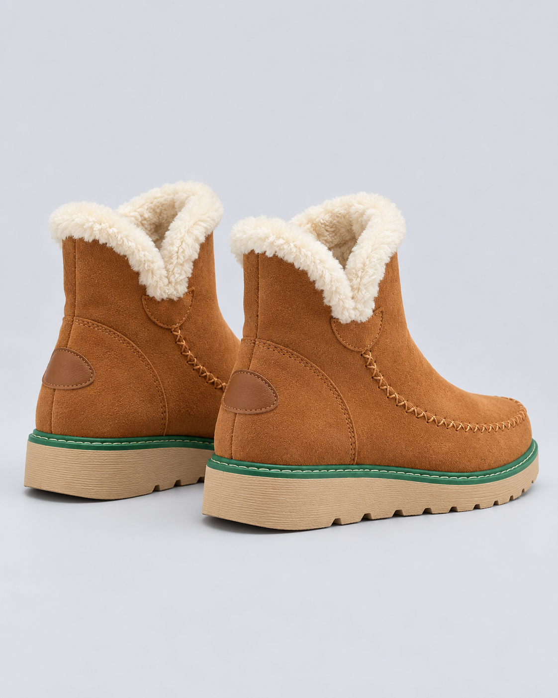 Women's Fleece Lined Platform Boots | Cozy Slip-On Casual Footwear