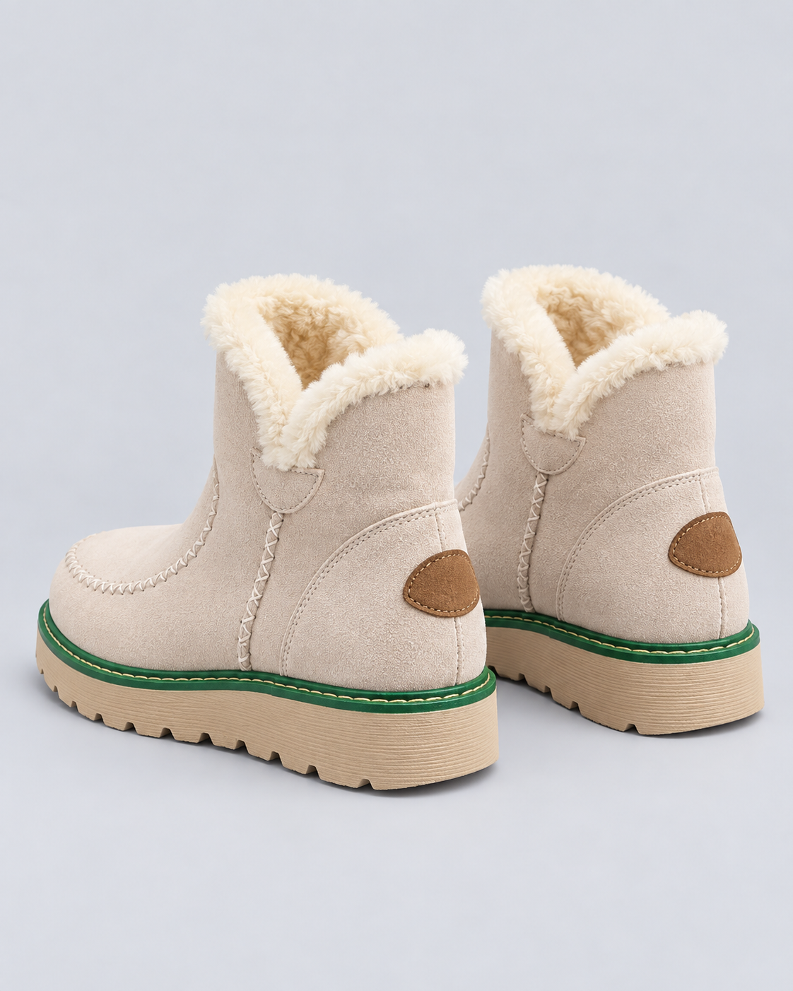 Women's Fleece Lined Platform Boots | Cozy Slip-On Casual Footwear