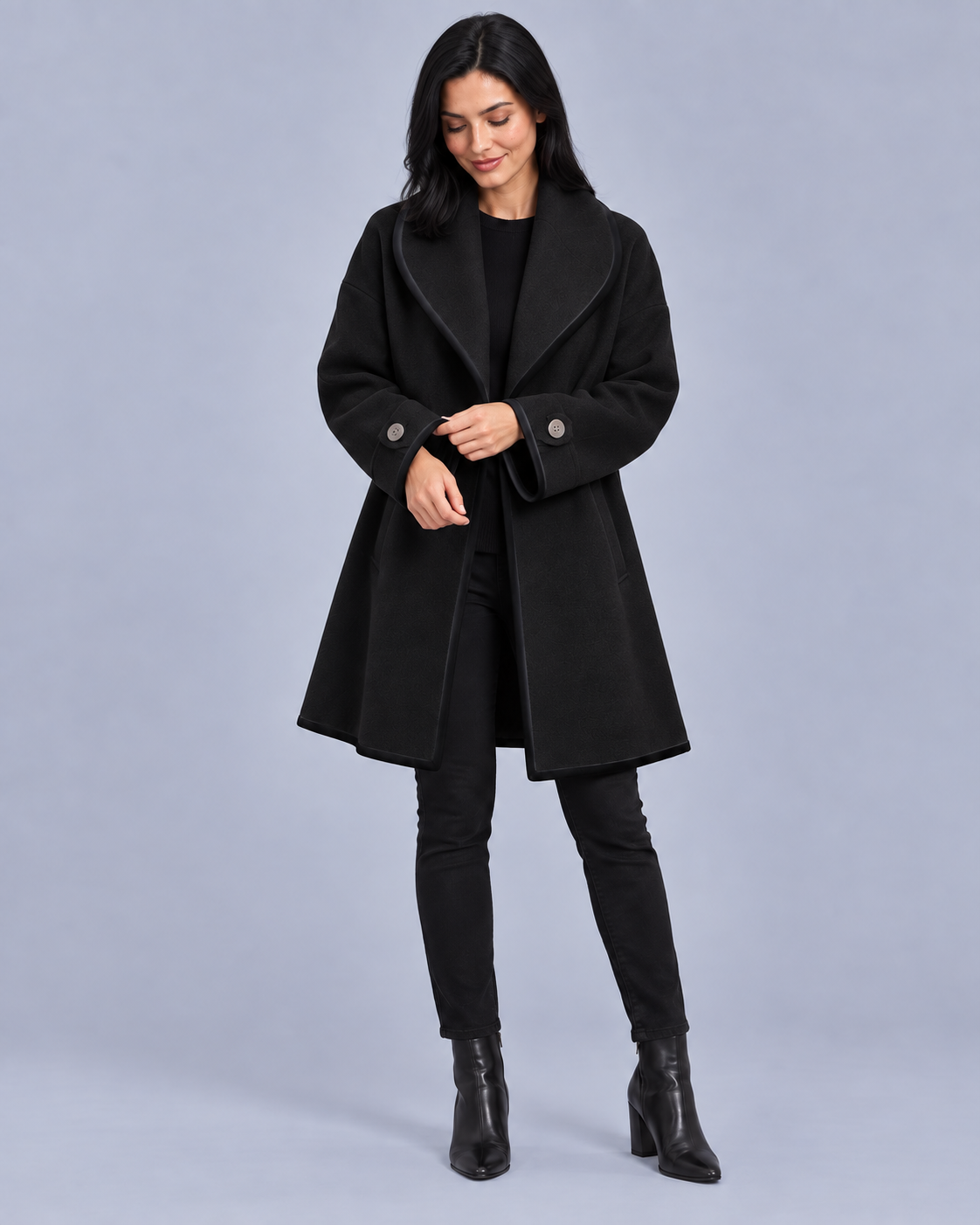 Women's Cozy Wool Swing Overcoat | Elegant Oversized Winter Jacket