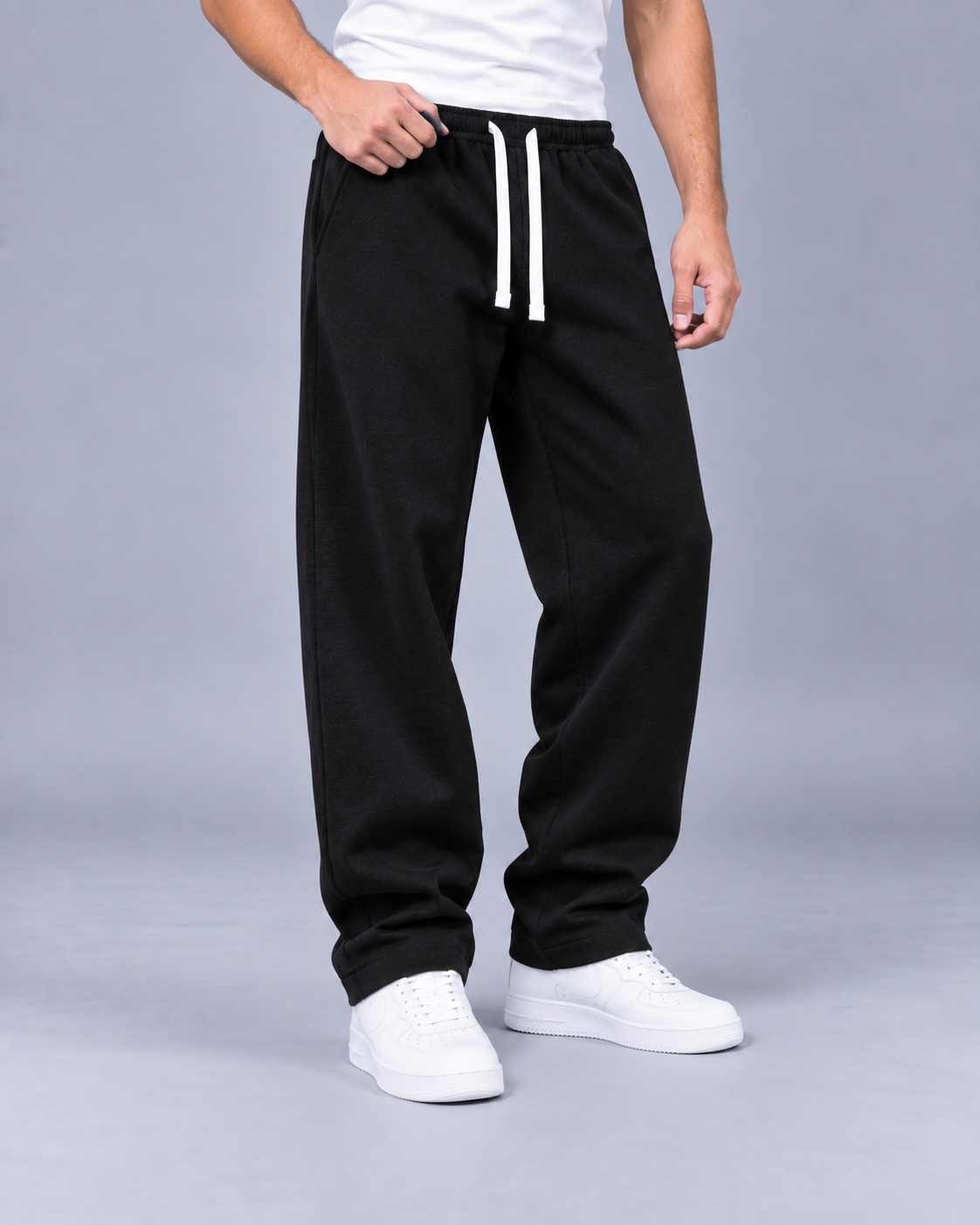 Men's Waist Drawstring Joggers | Straight-Leg Trousers with Loose Fit