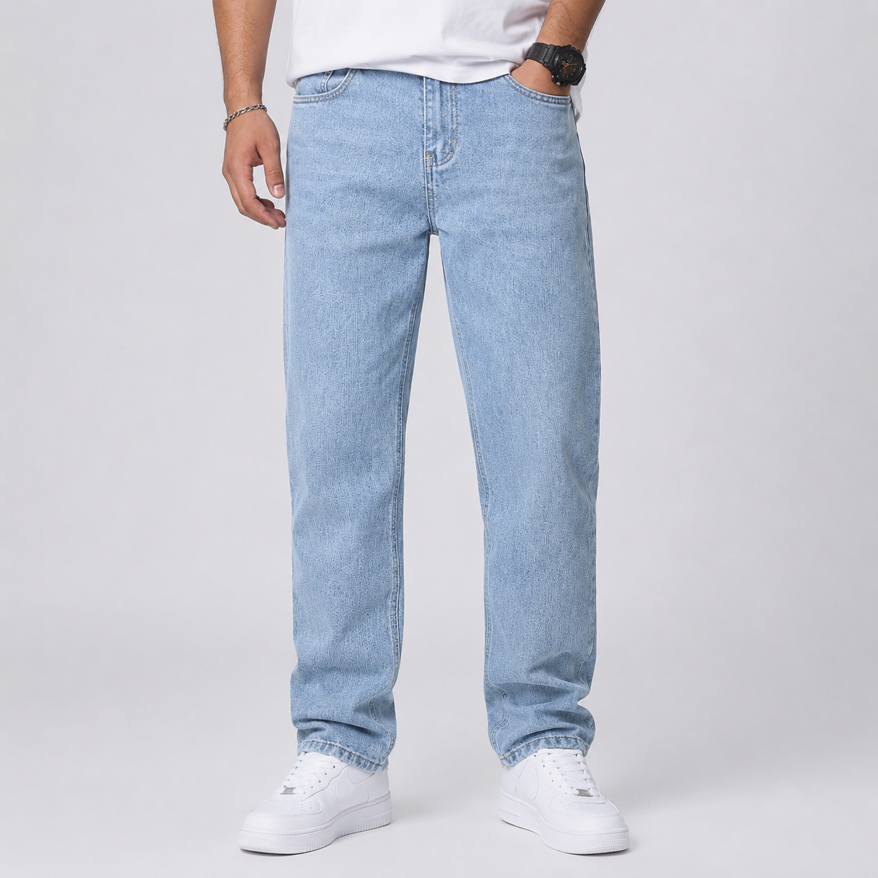 Men's Loose Fit Straight Leg Jeans