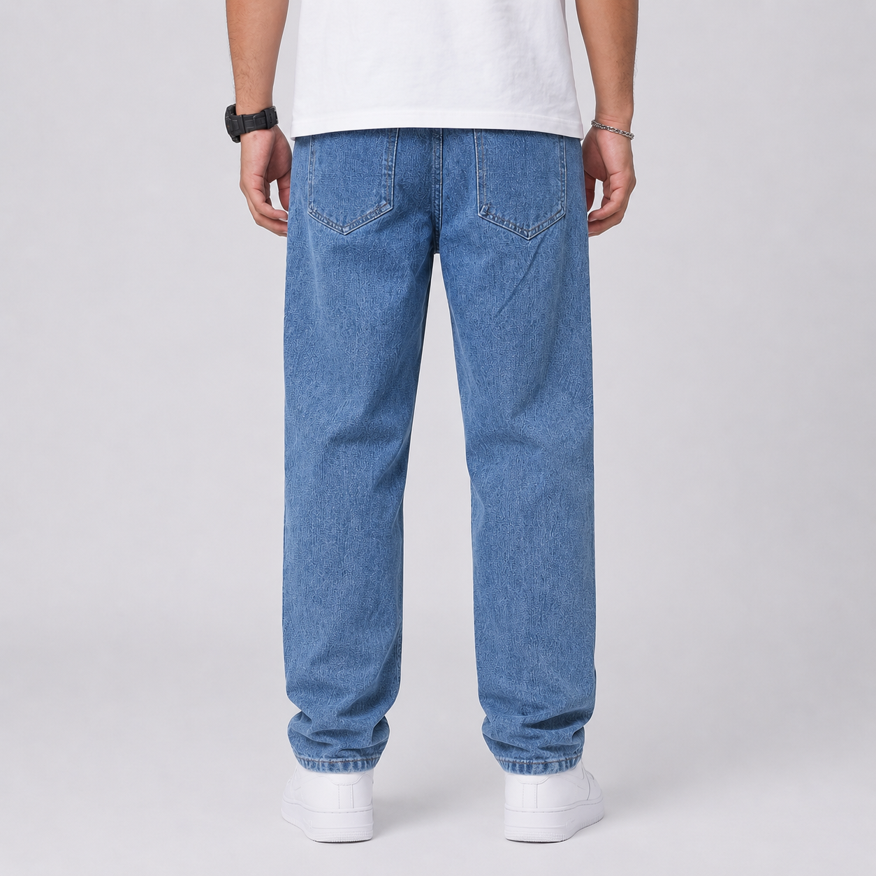 Men's Loose Fit Straight Leg Jeans