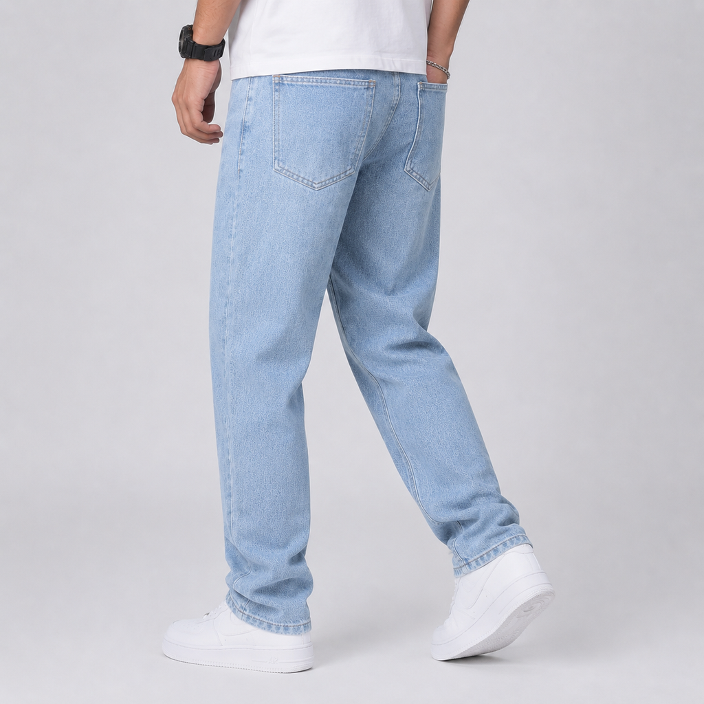 Men's Loose Fit Straight Leg Jeans
