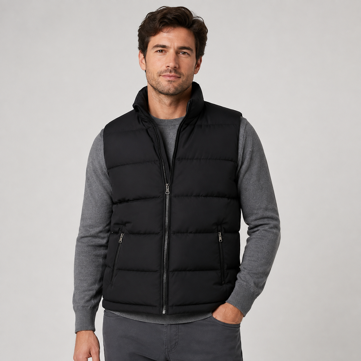 Men's Quilted Zip-Up Gilet