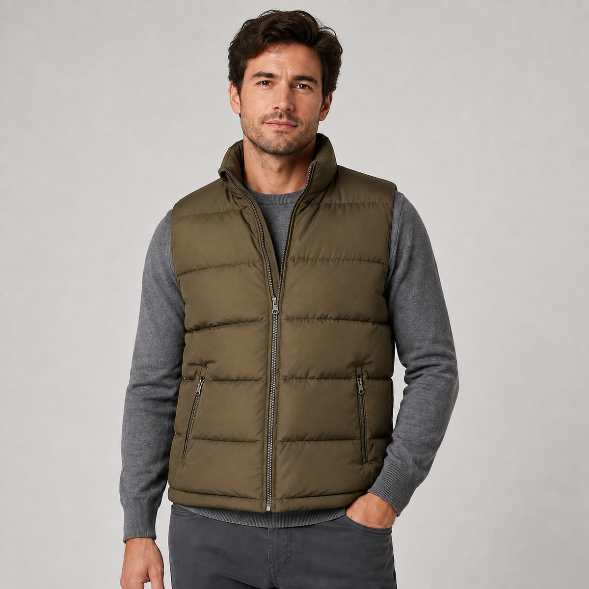 Men's Quilted Zip-Up Gilet