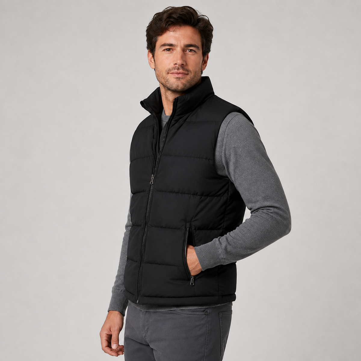 Men's Quilted Zip-Up Gilet