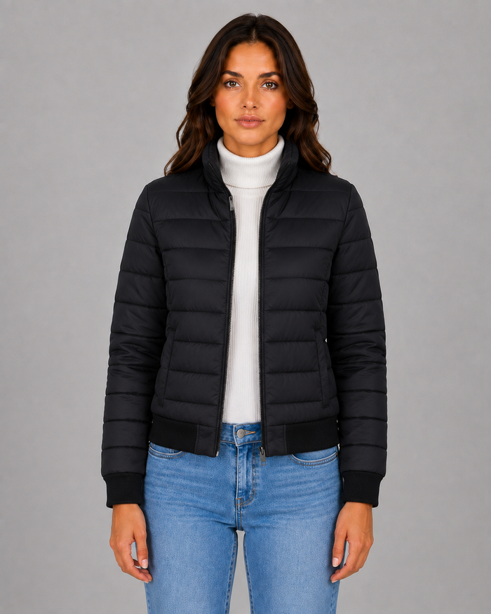 Women's Quilted Polyester Puffer Jacket