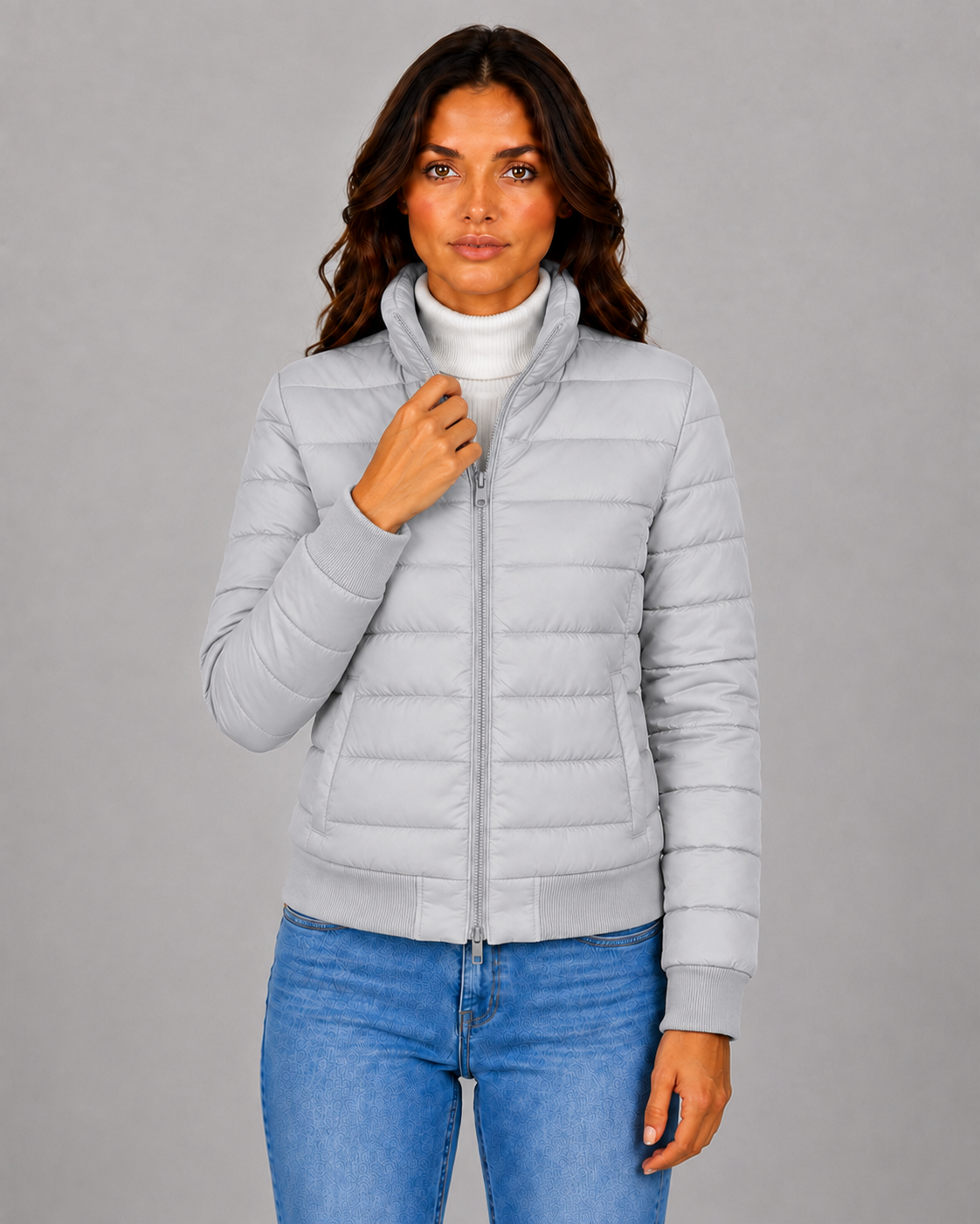 Women's Quilted Polyester Puffer Jacket
