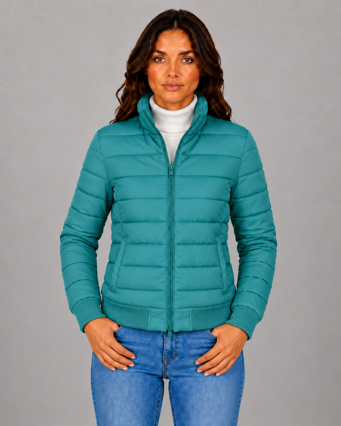 Women's Quilted Polyester Puffer Jacket