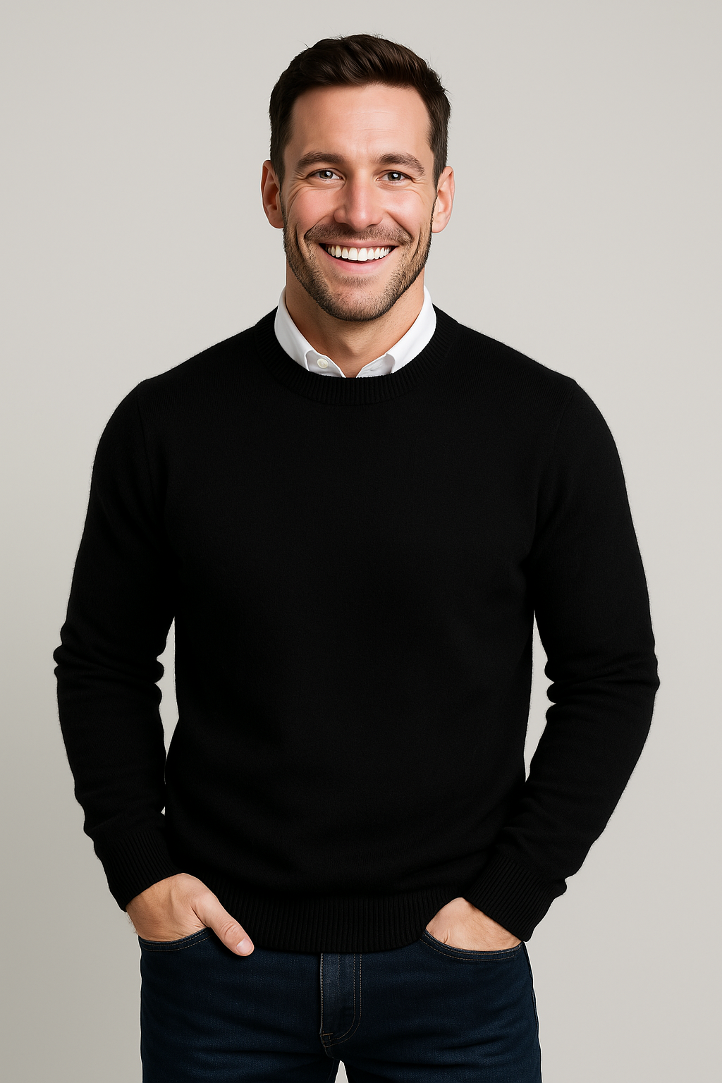 Men's Classic Knit Crew Neck Sweater