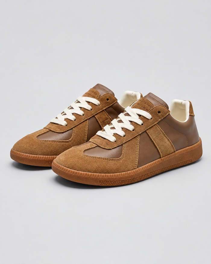 Men's Suede Lace-Up Retro Sneakers