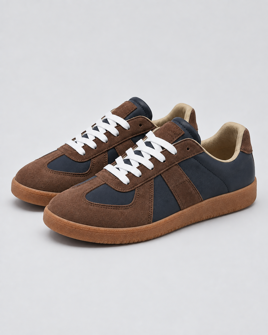 Men's Suede Lace-Up Retro Sneakers