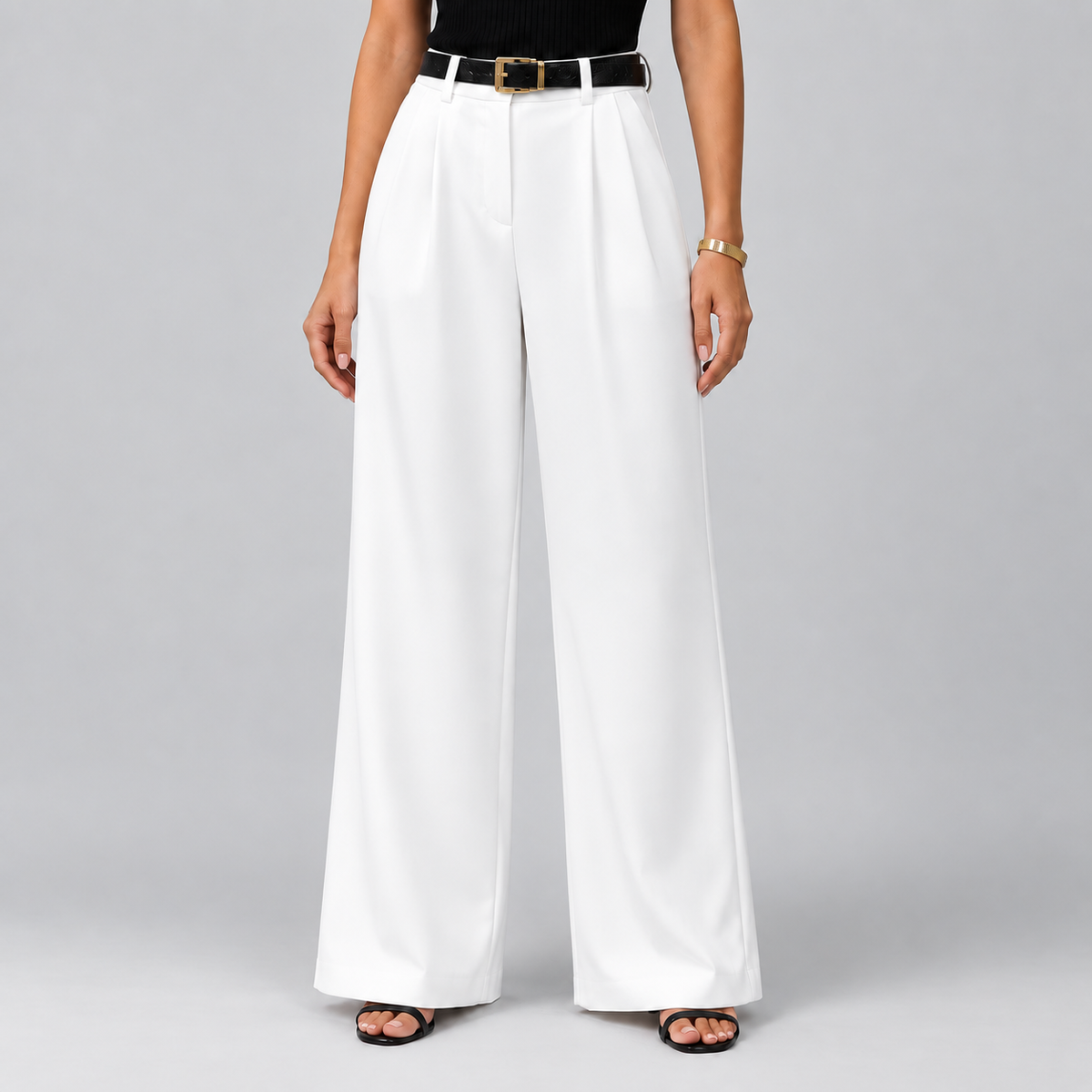 Women's High-Waisted Wide-Leg Palazzo Trousers