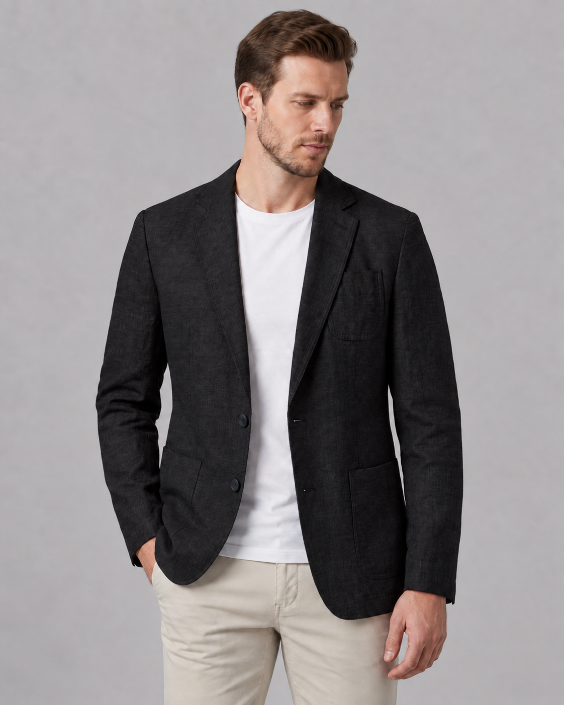 Men's Linen Blazer Jacket