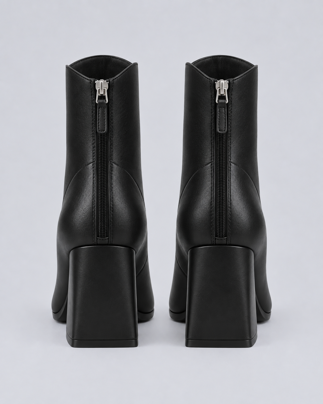 Women's Faux Leather Pointed-Toe Ankle Boots with Slip-On Design