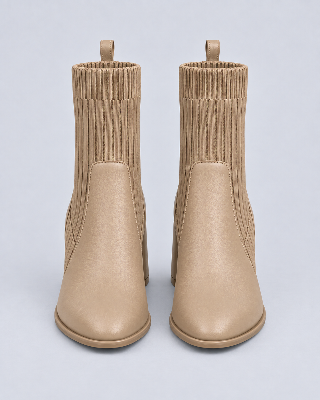 Women's Leather Chelsea Ankle Boots with Square Toe & Block Heel