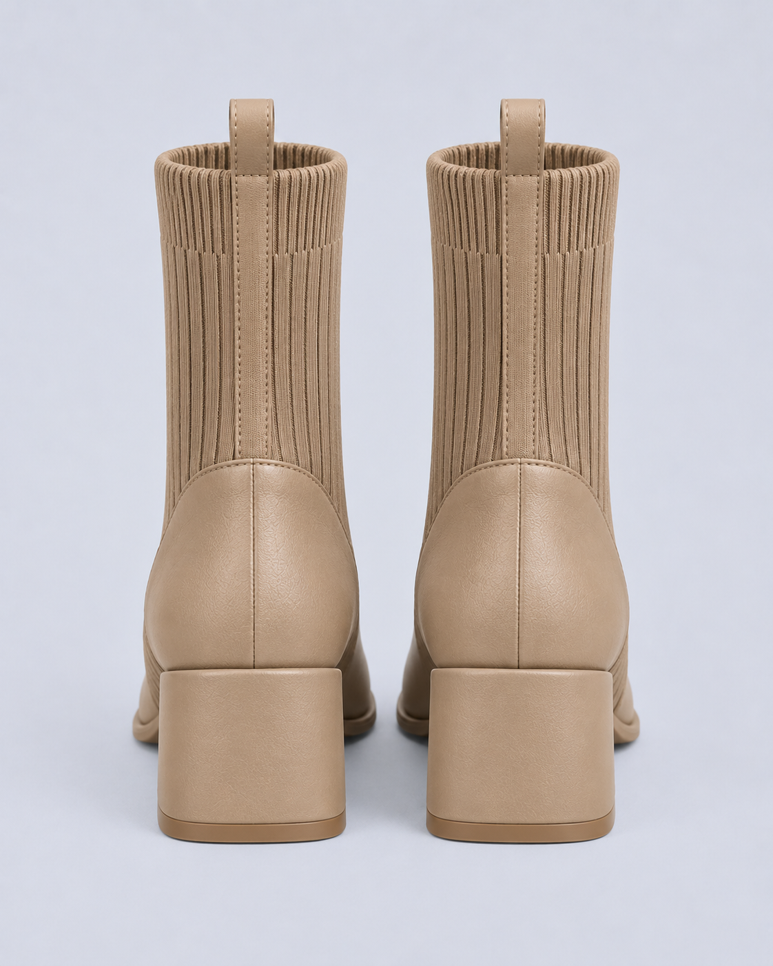 Women's Leather Chelsea Ankle Boots with Square Toe & Block Heel
