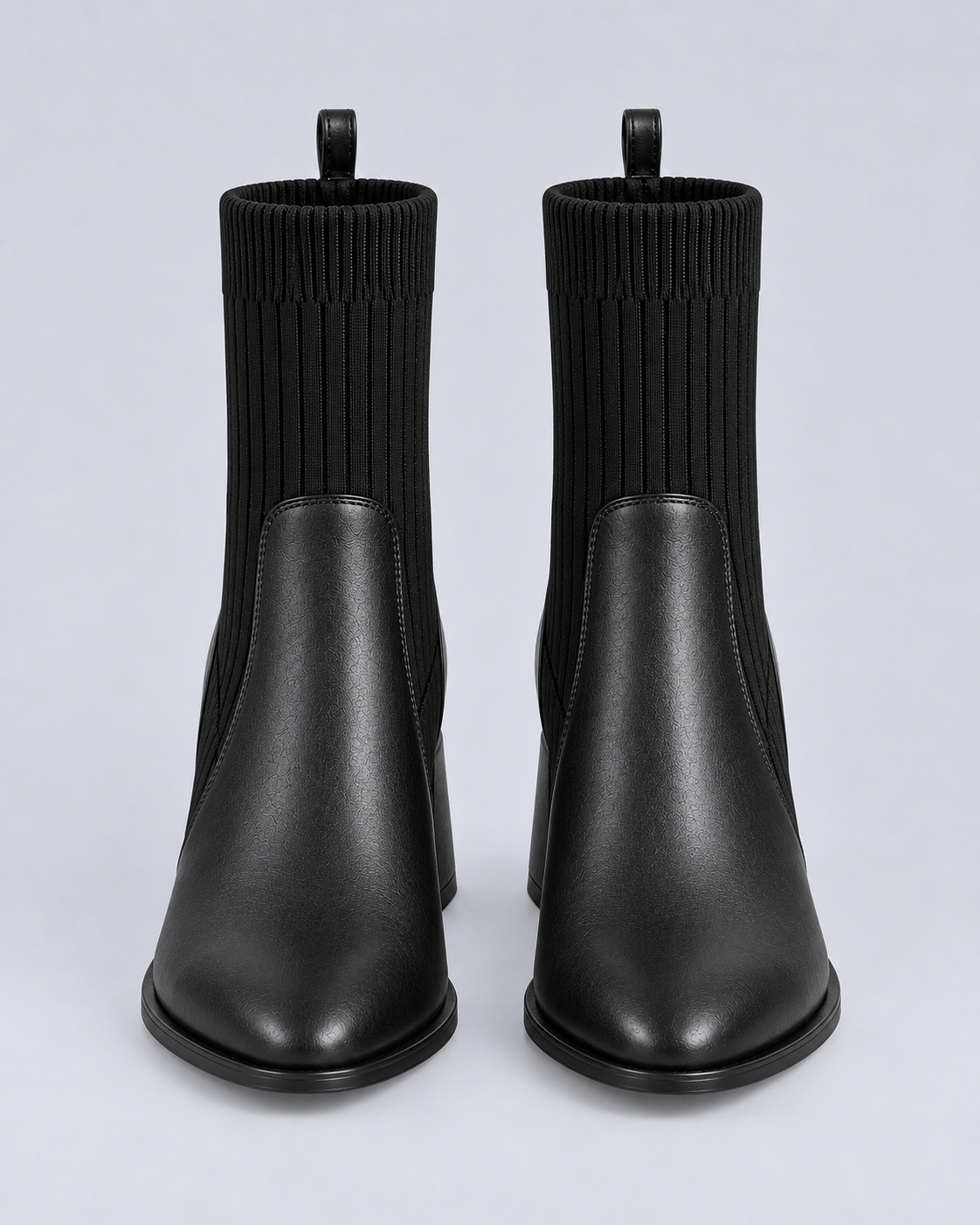Women's Leather Chelsea Ankle Boots with Square Toe & Block Heel