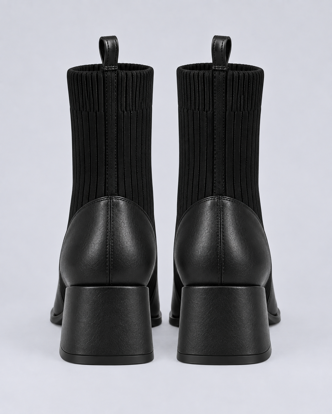 Women's Leather Chelsea Ankle Boots with Square Toe & Block Heel