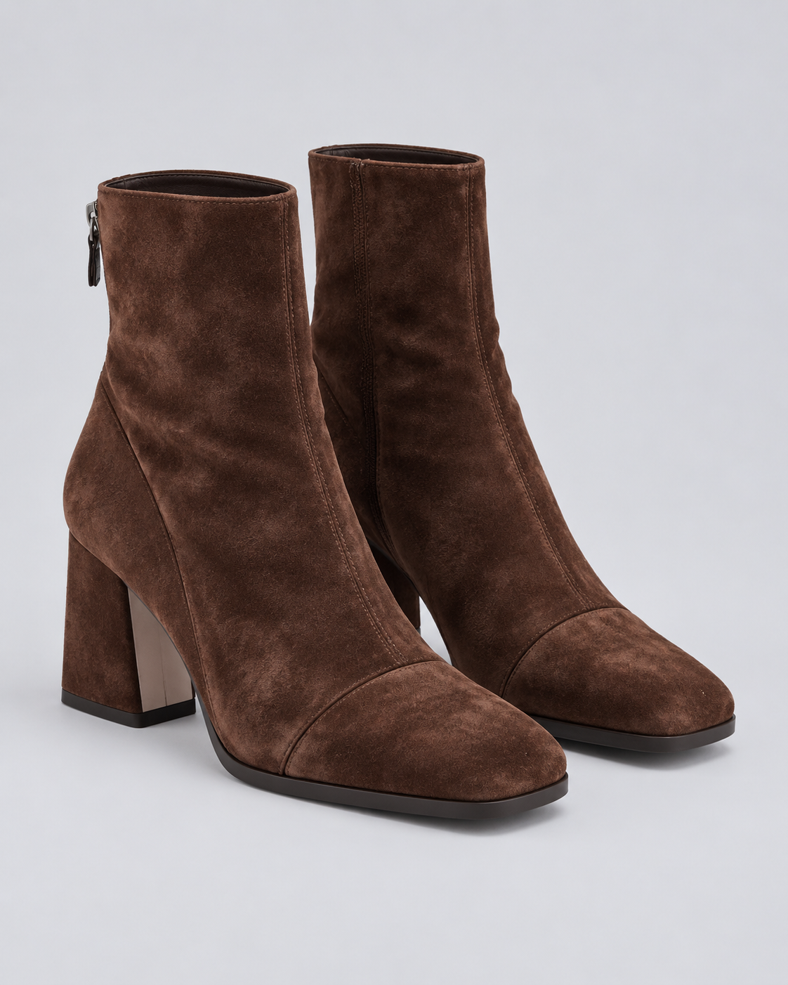 Women's Chic Ankle Boots with Block Heel & Leopard Print Toe