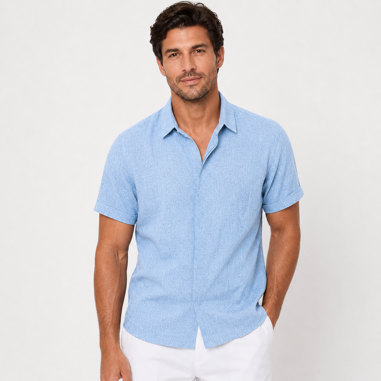 Men's Lightweight Short-Sleeve Relaxed-Fit Shirt