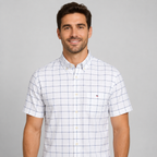 Men's Oxford Cotton Short-Sleeve Summer Shirt