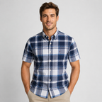 Men's Oxford Cotton Short-Sleeve Summer Shirt
