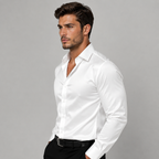 Men's Satin-look Long Sleeve Shirt