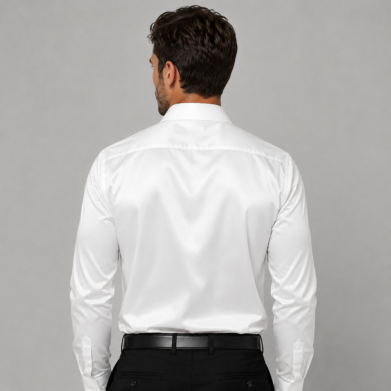 Men's Satin-look Long Sleeve Shirt
