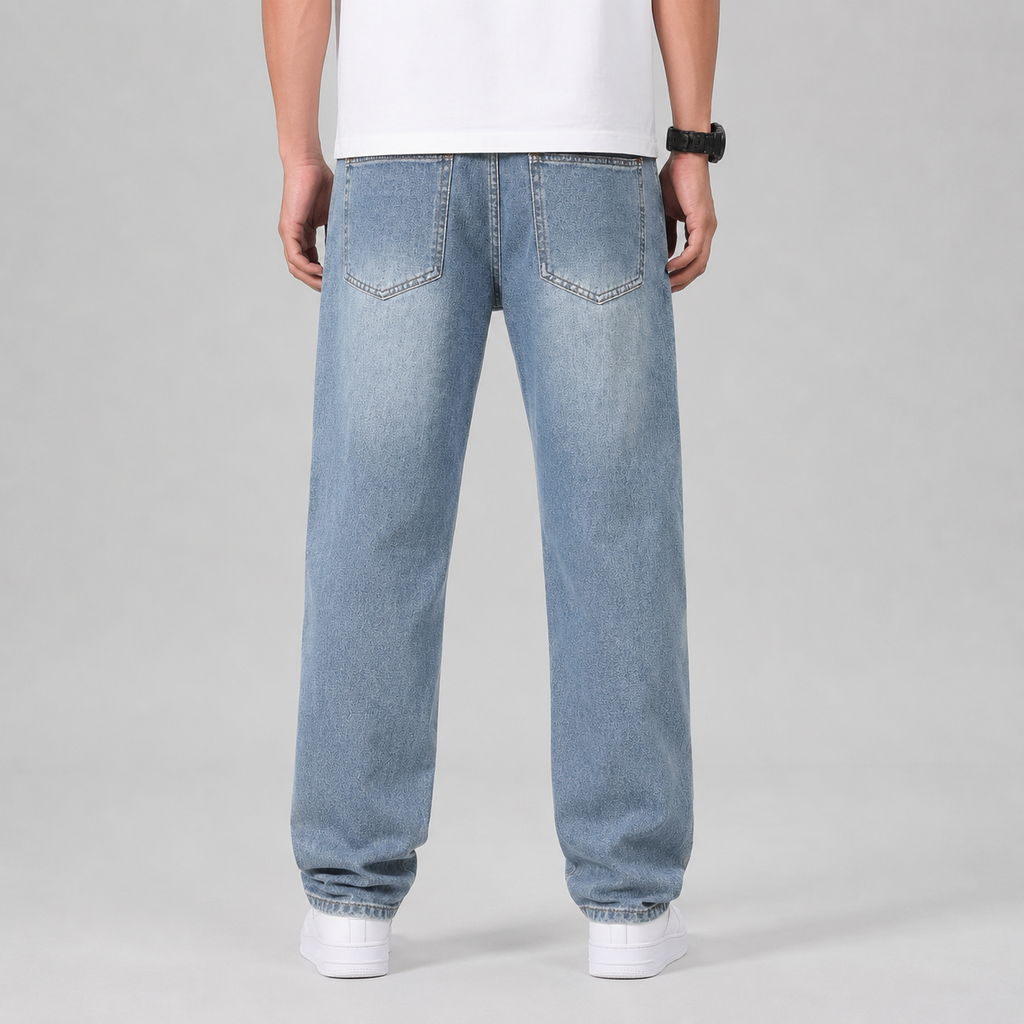 Men's Loose Fit Straight Leg Jeans