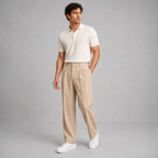 Men's Tailored Pleated Straight Leg Trousers