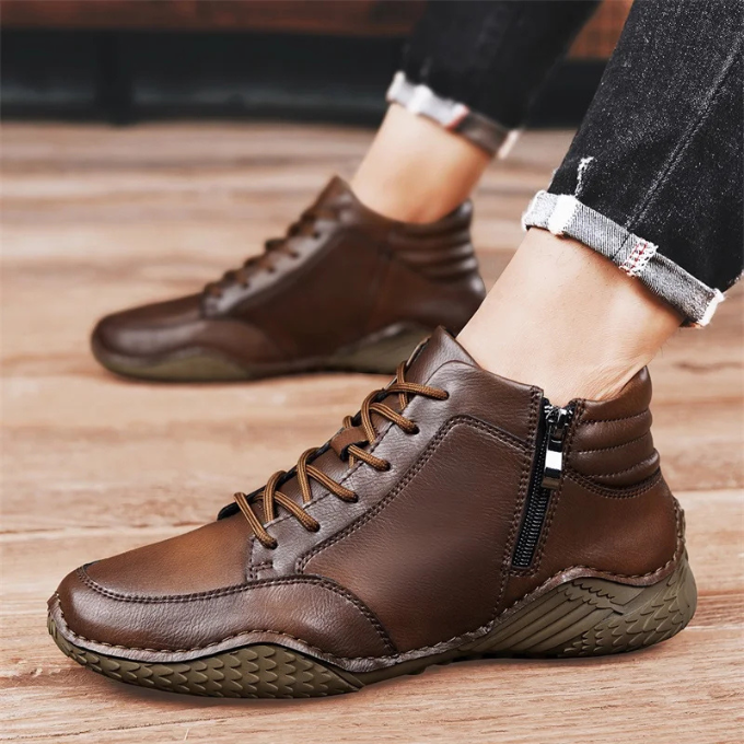 Mens Leather Ankle Boots