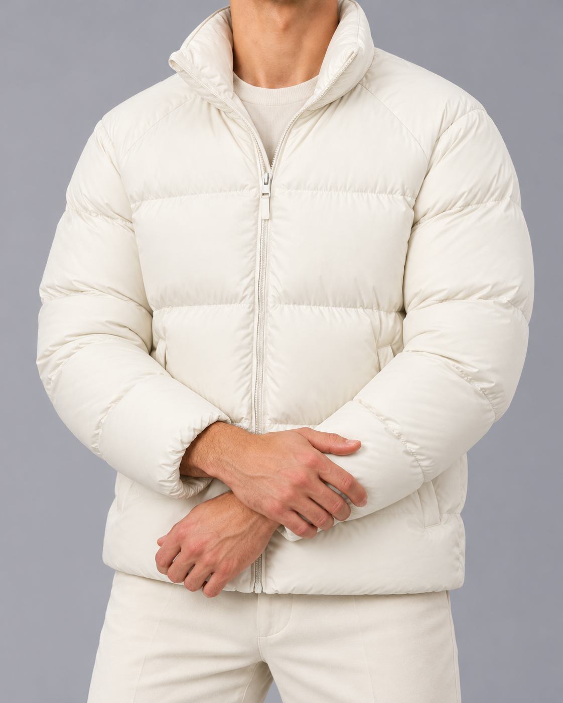 Men's Lightweight Puffer Jacket | Short Insulated Winter Coat