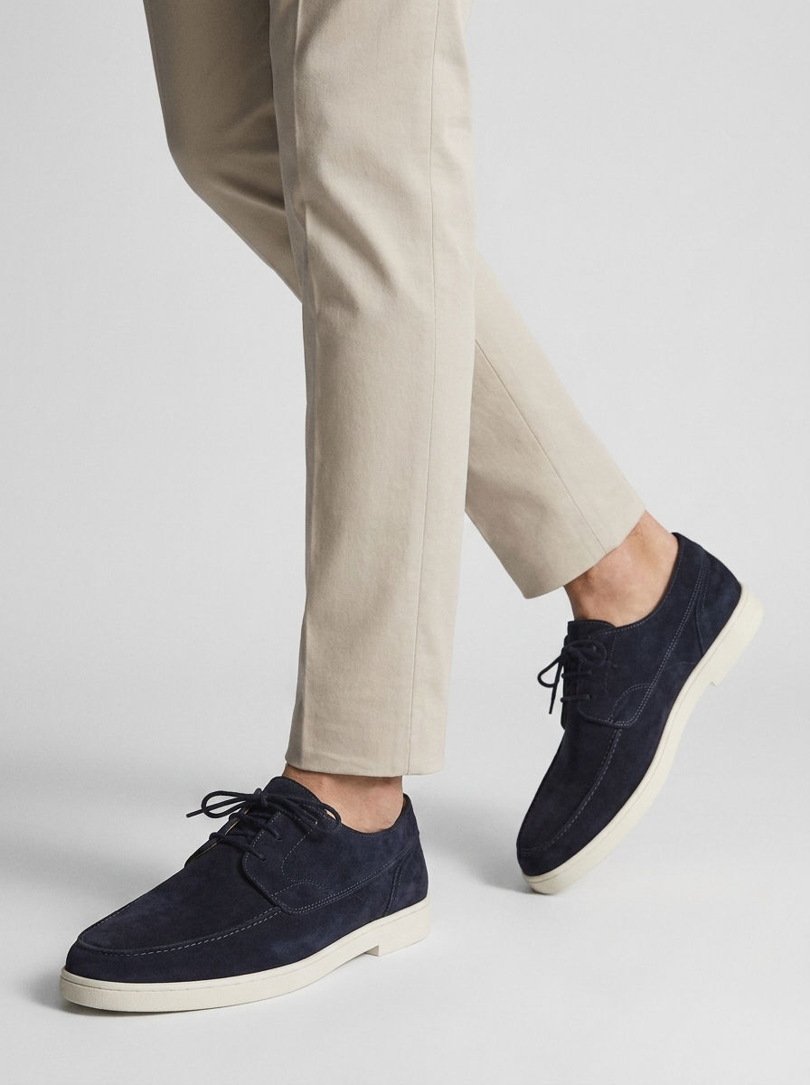 Calfskin Loafers with Lace Closure