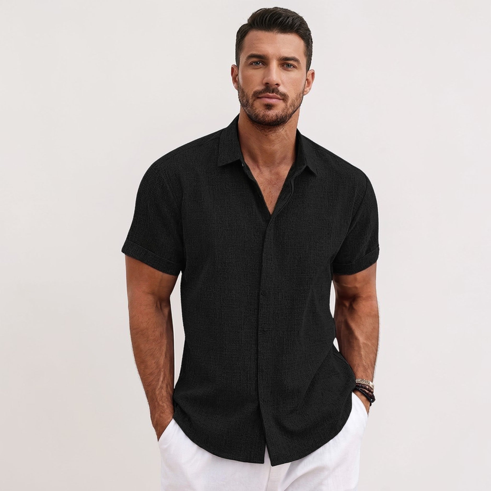 Men's Lightweight Short-Sleeve Relaxed-Fit Shirt