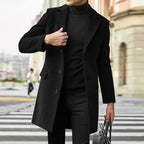 Men's Long Coat Single-Breasted Overcoat