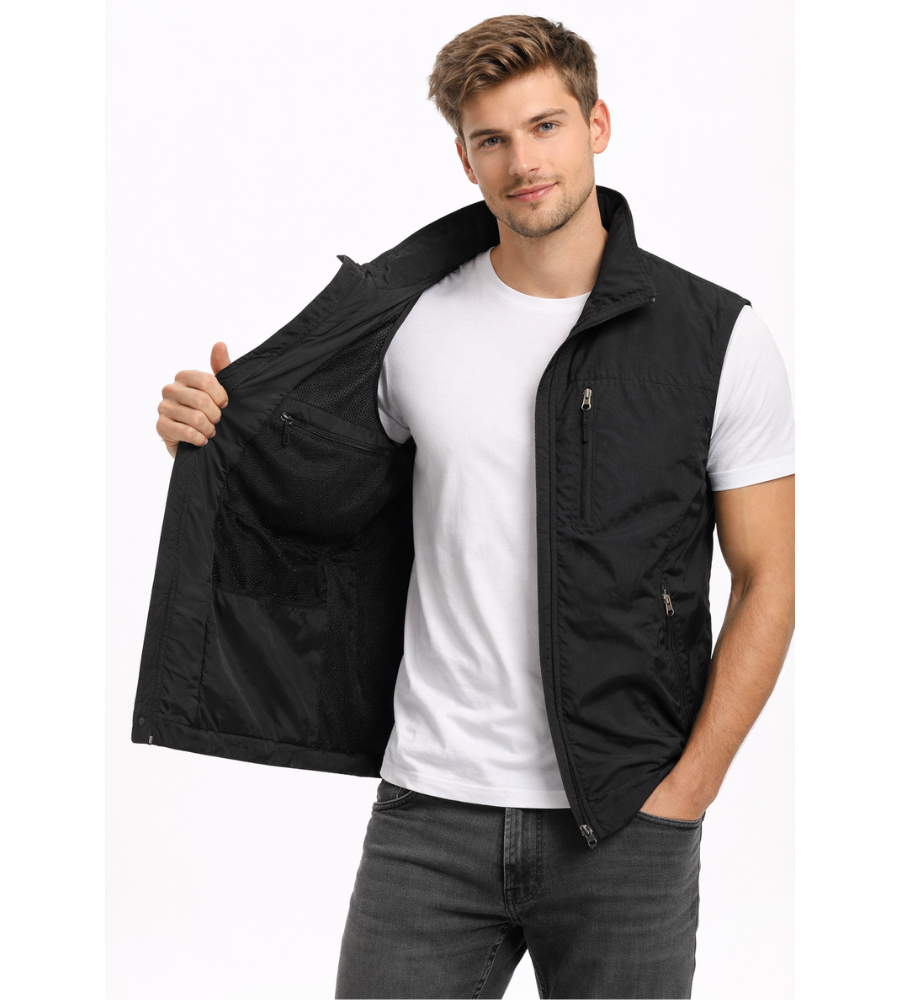 Men's Zip-Up Stand Collar Vest