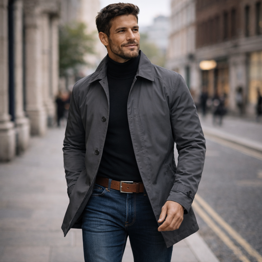 Weather-Resistant And Elegant Long Coat