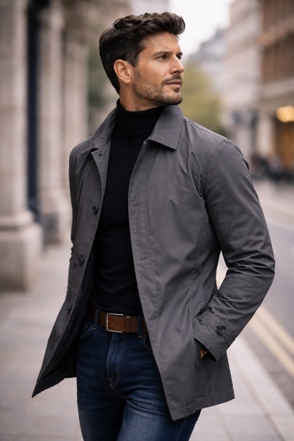 Weather-Resistant And Elegant Long Coat