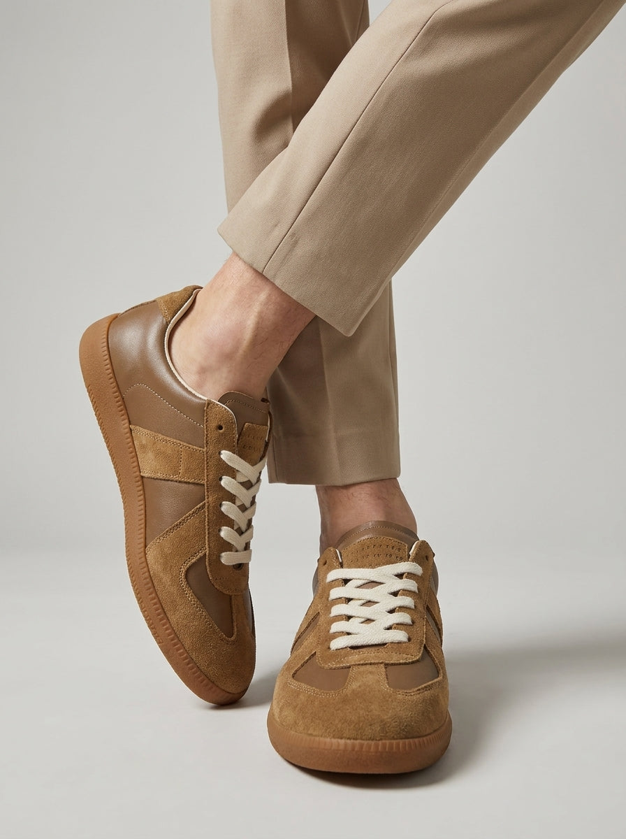 Retro Sneakers in Suede and Leather