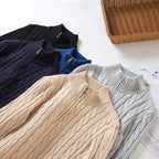 Men's Cable Knit Half-Zip Sweater