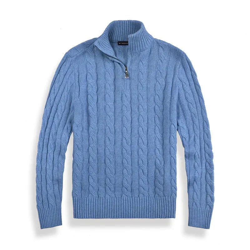 Men's Cable Knit Half-Zip Sweater