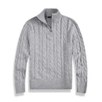 Men's Cable Knit Half-Zip Sweater