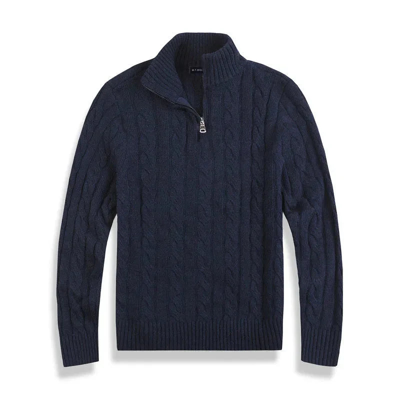 Men's Cable Knit Half-Zip Sweater