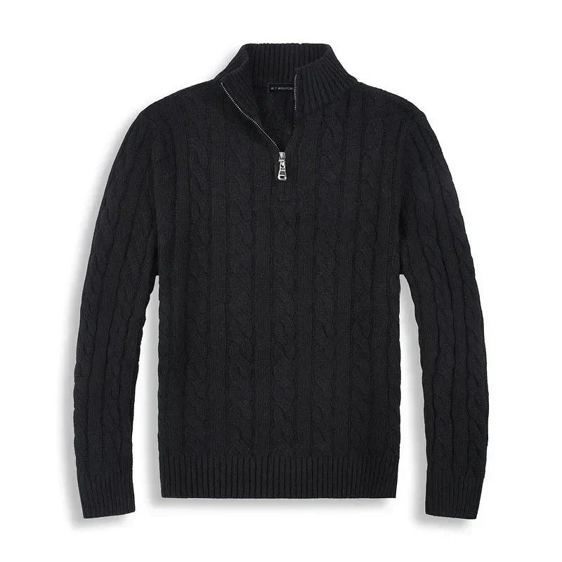 Men's Cable Knit Half-Zip Sweater